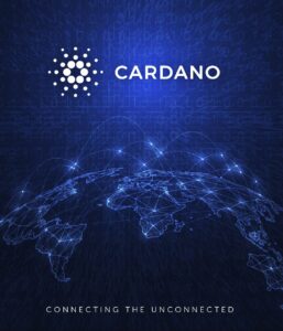 blockchain network nodes visualisation with connected points