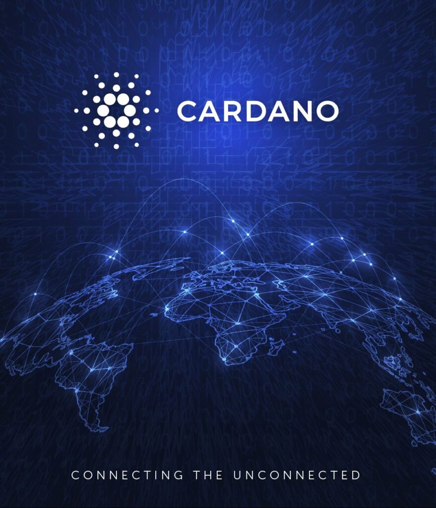 blockchain network nodes visualisation with connected points